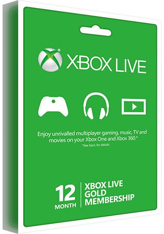 xbox live gold 12 month pass